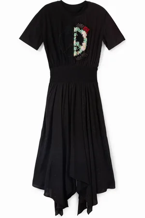 Desigual Vestido asimétrico efecto 2 piezas - - 36