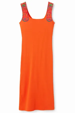 Desigual Vestido slim tirantes canalé - - M