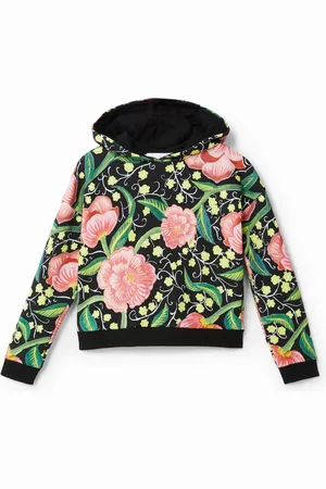 Desigual Sudadera capucha flores niña - - 11/12