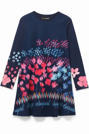 Desigual Vestido algodón florecillas 3D - - 13/14