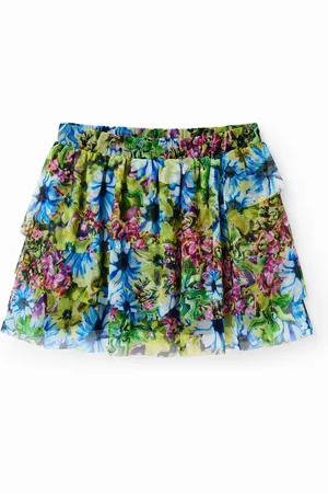 Desigual Minifalda tul volantes floral - - 11/12