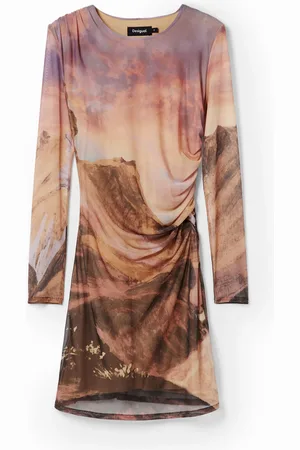 Desigual Vestido mini slim paisaje - - L