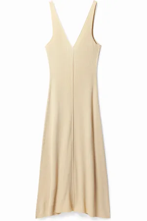 Desigual Vestido midi canalé - - L