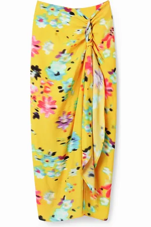 Desigual Falda midi abertura pañuelo - - L