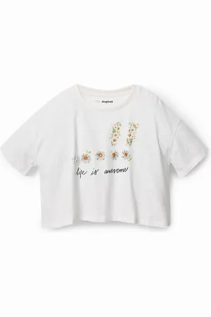 Desigual Camiseta cropped margaritas - - 11/12