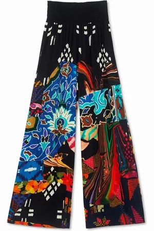 Desigual Pantalón ancho cintura elástica - - XS