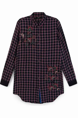 Desigual Camisa tartán flores - - L