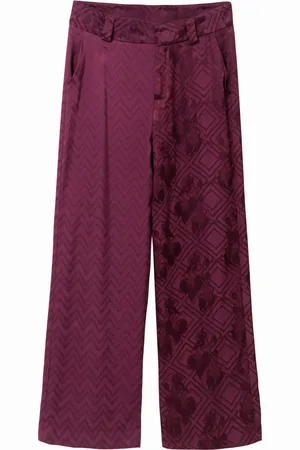 Desigual Pantalón jaquard cinturón pañuelo - - 34