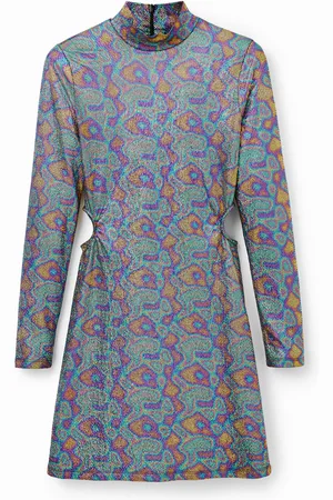 Desigual Vestido corto metalizado - - L