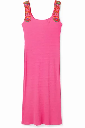 Desigual Vestido slim tirantes canalé - - L