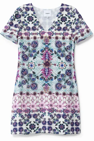 Desigual Vestido boho floral tipo camiseta - - 36