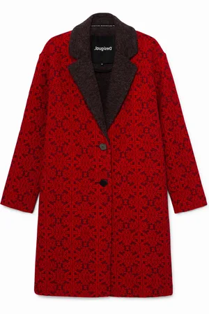 Desigual Abrigo largo tricot cenefas - - L