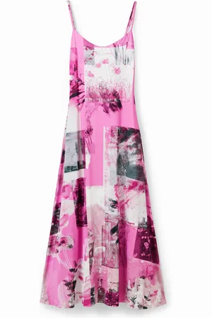Desigual Vestido midi lencero collage - - M