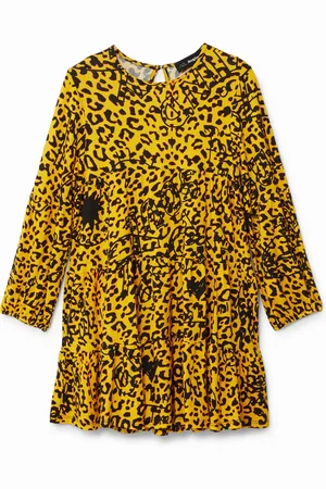 Desigual Vestido trapecio leopardo niña - - 13/14