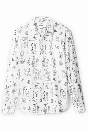 Desigual Camisa manga larga bordados - - L