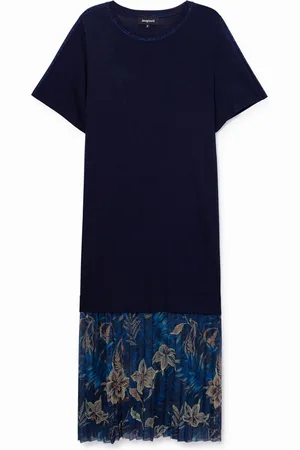 Desigual Vestido punto flores - - M