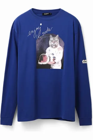 Desigual Camiseta oversize gato astronauta - - L
