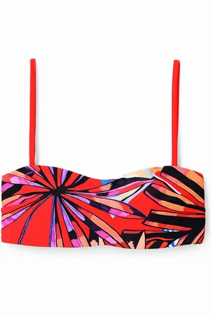 Desigual Top bikini bandeau tropical - - L
