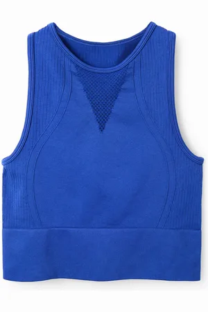 Desigual Top corto elástico deportivo - - L