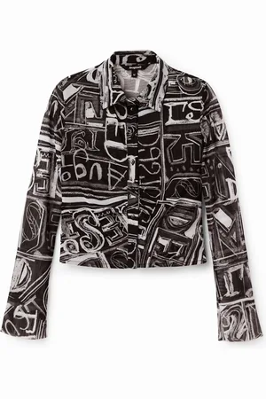 Desigual Camisa slim corta tul - - S