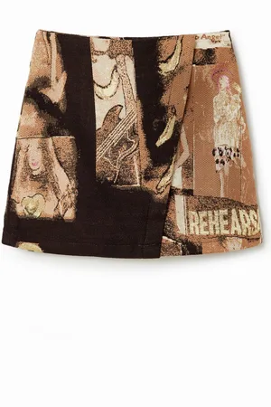 Desigual Minifalda jacquard arty - - L