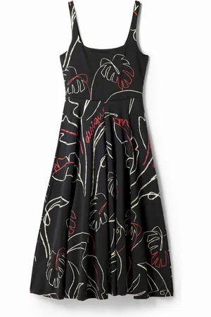 Desigual Vestido tirantes punto tropical - - M