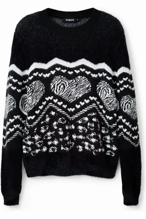 Desigual Jersey cenefa corazones - - L