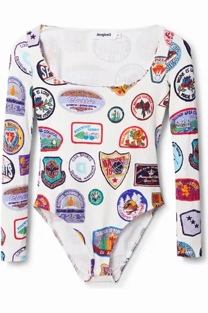 Desigual Body estampado parches college - - L