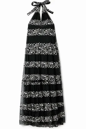 Desigual Vestido maxi bordados - - L