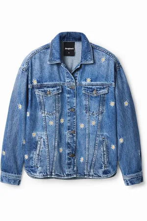 Desigual Chaqueta vaquera margaritas - - L