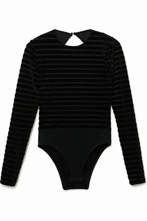 Desigual Body slim rayas aterciopelado - - L