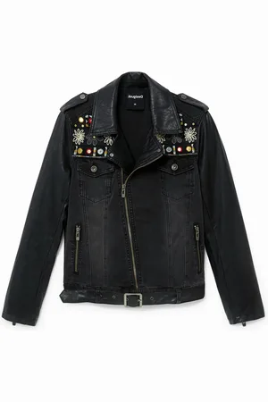 Desigual Chaqueta biker vaquera slim - - 34