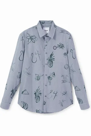 Desigual Camisa casual rayas y bolimanía - - L