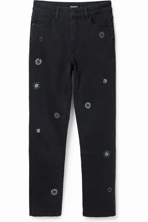 Desigual Vaqueros Straight aplicaciones - - 34