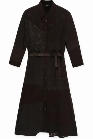 Desigual Vestido boho camisero midi - - 38