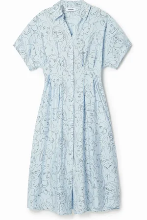 Desigual Vestido camisero caras - - L