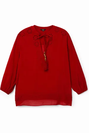 Desigual Blusa manga 3/4 cuello pico - - M