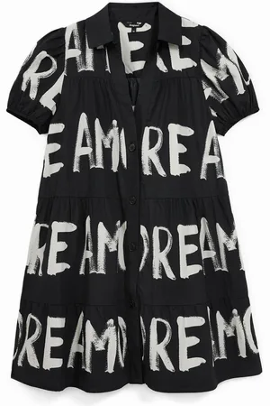Desigual Vestido corto camisero algodón - - L