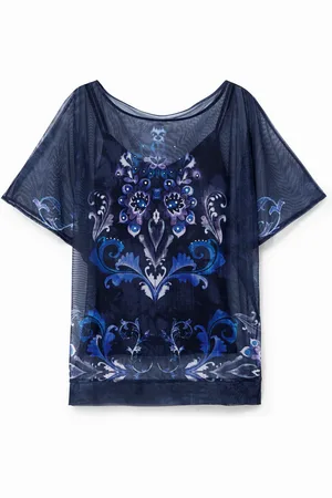 Desigual Camiseta oversize rejilla - - M