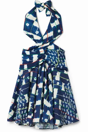 Desigual Vestido corto halter Stella Jean - - L