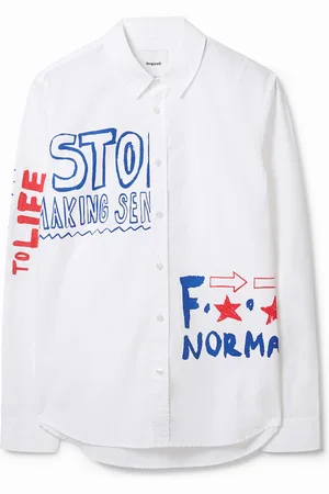Desigual Camisa regular lettering pintado - - L