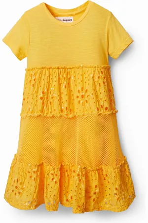 Desigual Vestido volantes y mesh - - 11/12