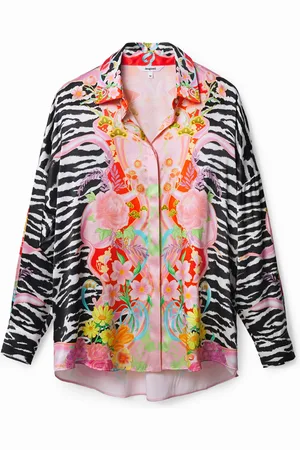Desigual Camisa cebra flores - - M