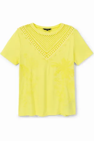 Desigual Camiseta bordado pico frontal - - L