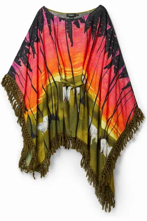 Desigual Vestido corto poncho Stella Jean - - M