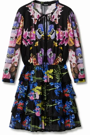 Desigual Vestido orquídeas M. Christian Lacroix - - L