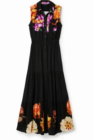 Desigual Vestido largo camisero flores M. Christian Lacroix - - M