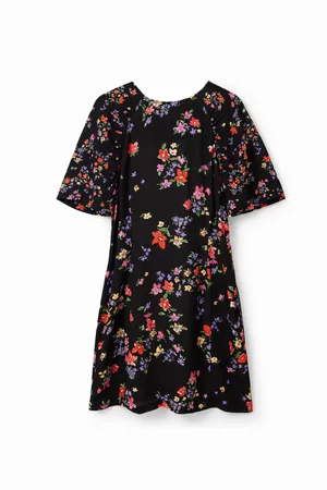Desigual Vestido corto flores - - S