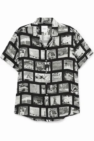 Desigual Camisa manga corta postales - - M