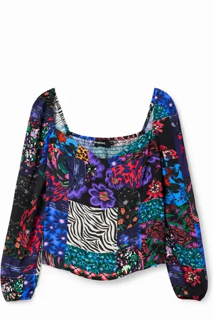 Desigual Blusa corsé patch - - L